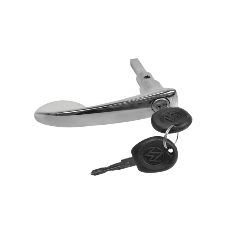 MANIJA DE PUERTA EXTERIOR LATERAL KOMBI CROMADA CON LLAVE Manija De Puerta Exterior Lateral Kombi Cromada Con Llave