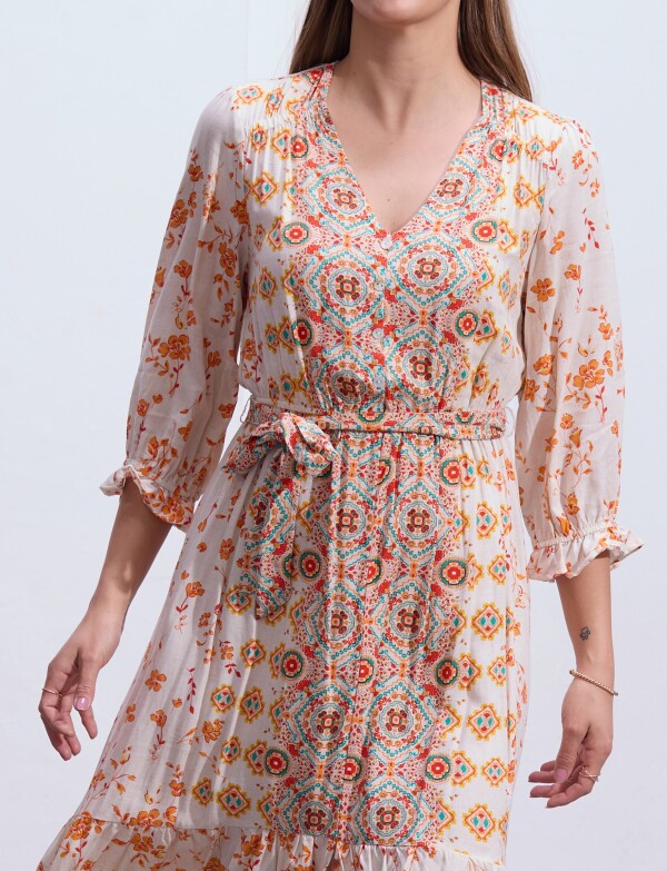 Vestido Silvia BEIGE/MULTI