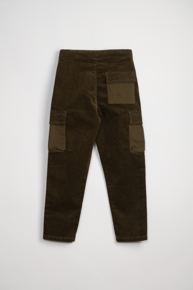 Pantalón cargo pana Verde