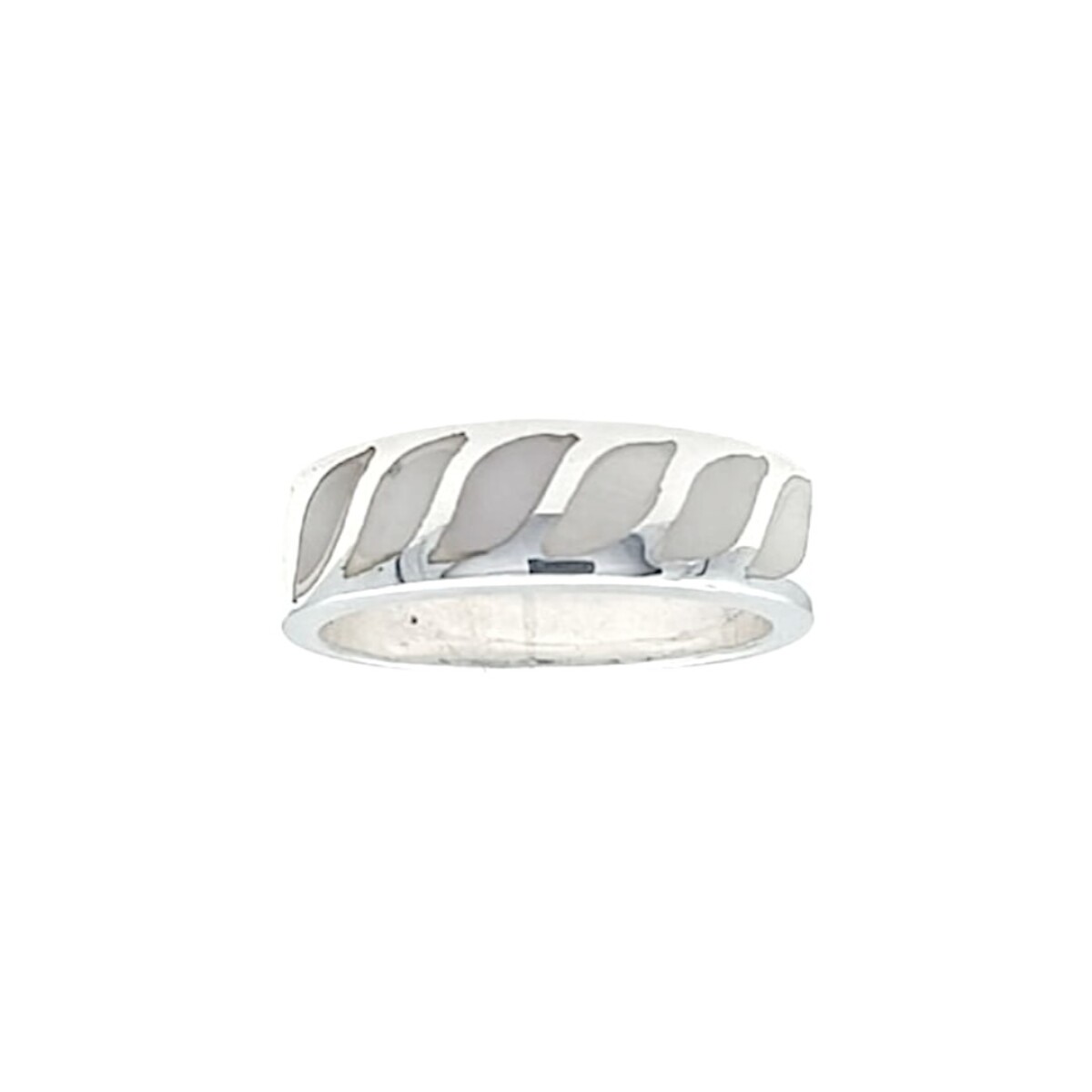 Anillo Hojas-Plata 925-Con Nacar-AN4586 - conpiedra 
