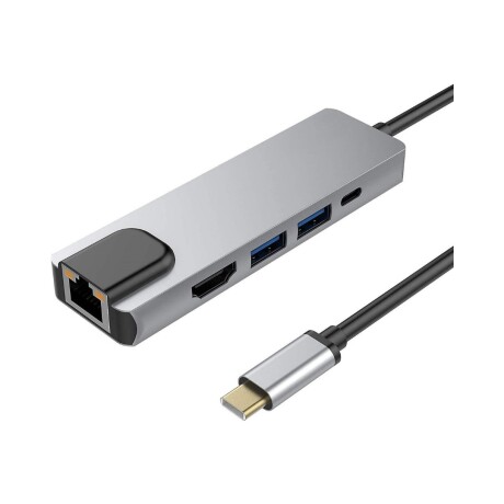 Hub 5 en 1 USB-C a 2xUSB USB-C HDMI 4K Ethernet BYL-2007 Hub 5 en 1 USB-C a 2xUSB USB-C HDMI 4K Ethernet BYL-2007