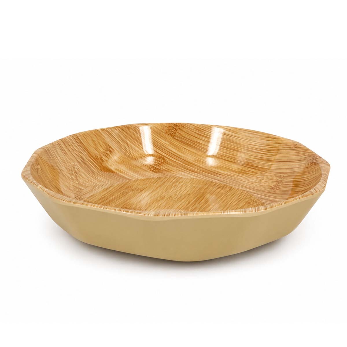 Bowl ensaladera melamina bambú 24.5x5.3 cm 