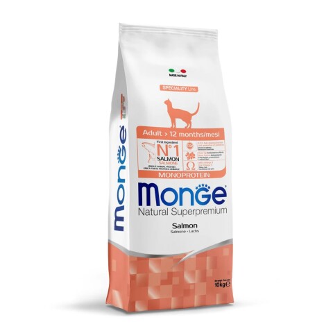MONGE MONOPROTEÍNA GATO ADULT SALMON 10 kg Monge Monoproteína Gato Adult Salmon 10 Kg