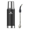 Set Stanley Termo tapa mate 2en1 800ml + Bombilla Negro