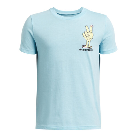 UA B PEACE LOVE UA SS-BLU BLU-494