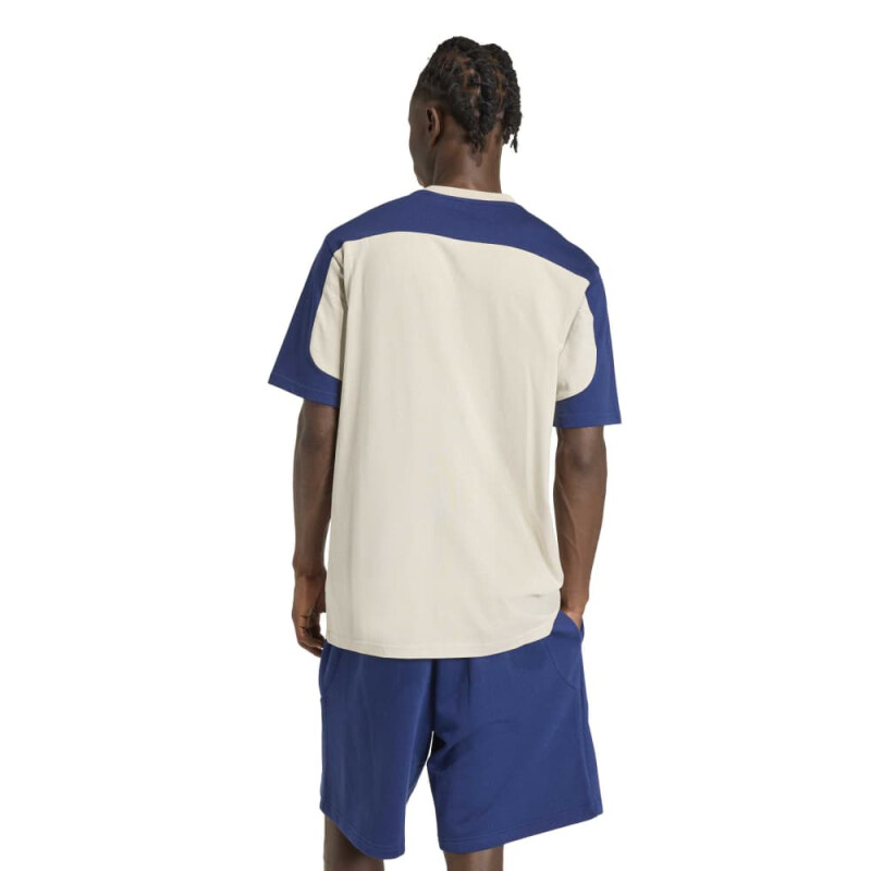 Remera ADIDAS COLLEGIATE TE Hombre KC3416 Beige-azul Oscuro