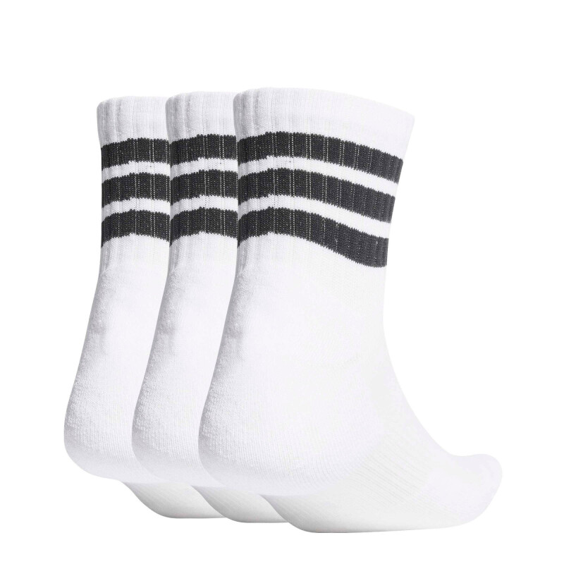 Medias Unisex Adidas 3 Tiras X3 Blanco - Negro