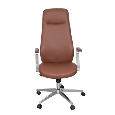 SILLA DE ESCRITORIO PU MARRON D-470