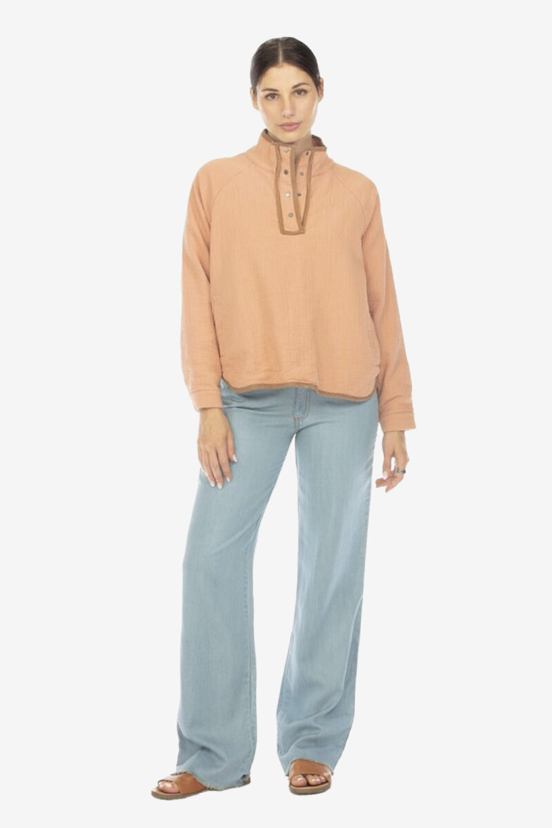 BLUSA STITCH Marron