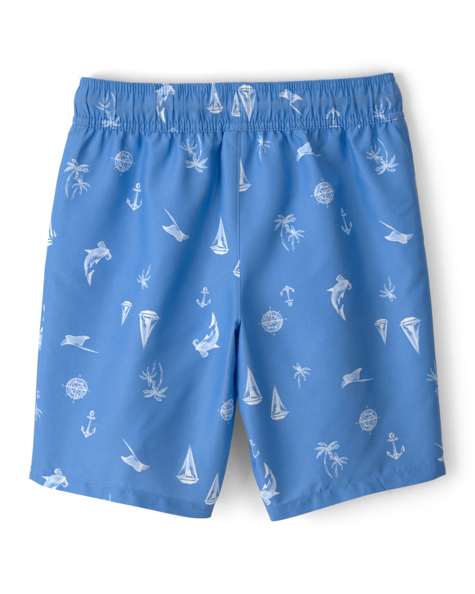 Short de baño con protección UPF 50+, azul, diseño veleros Sin color