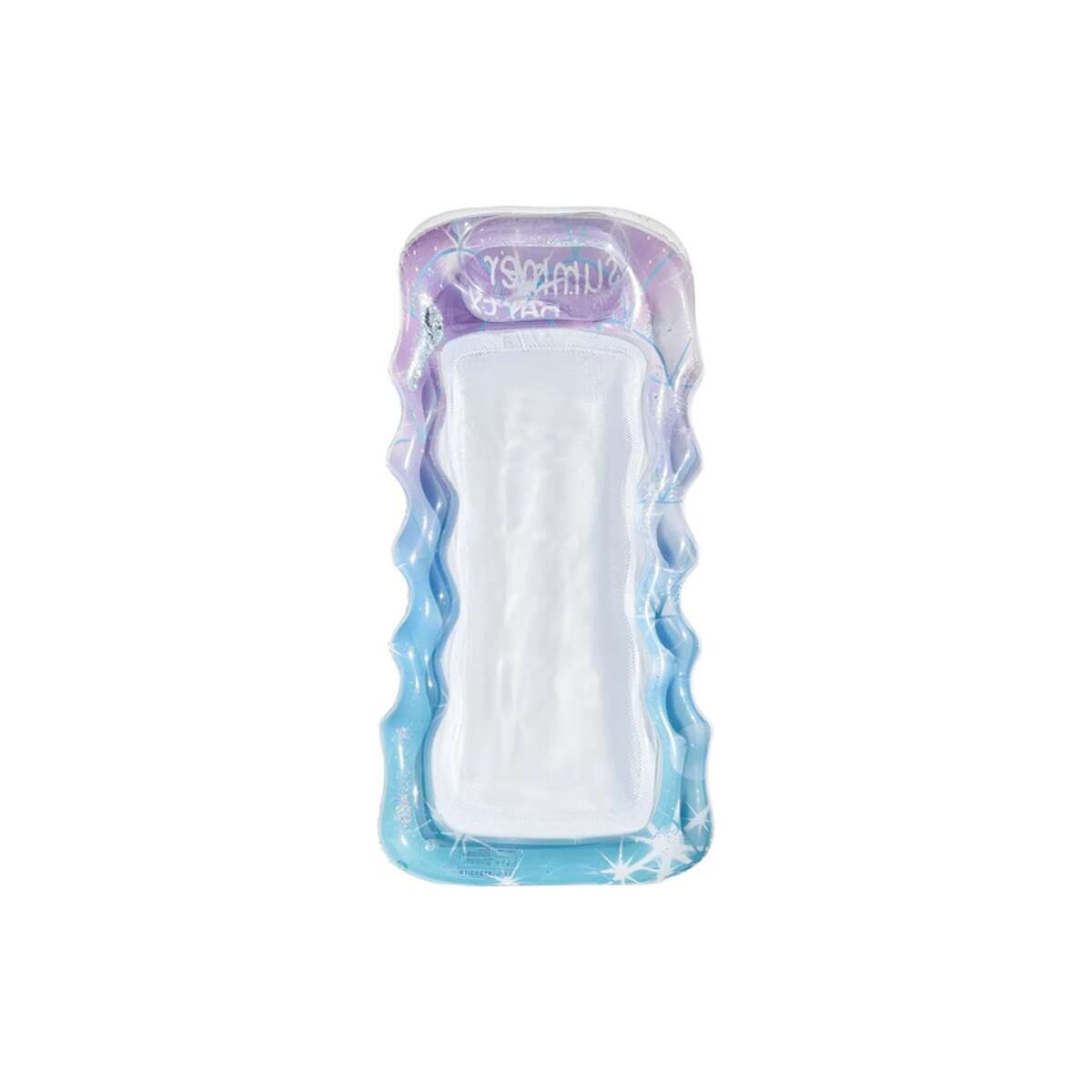 Colchoneta Inflable - Flotador Reposera para Piscina o Playa - Azul 