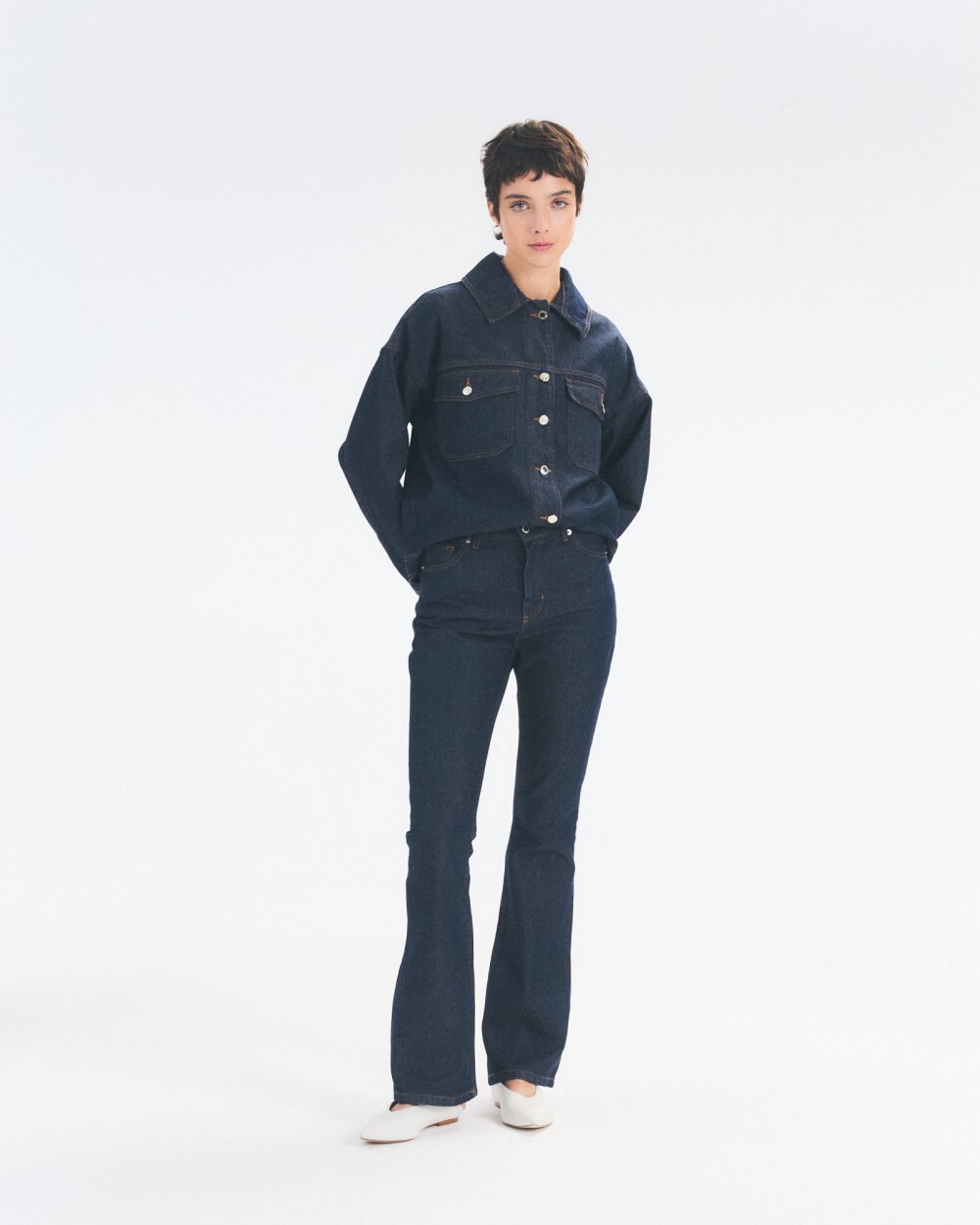 Denim Flare Stone Azul
