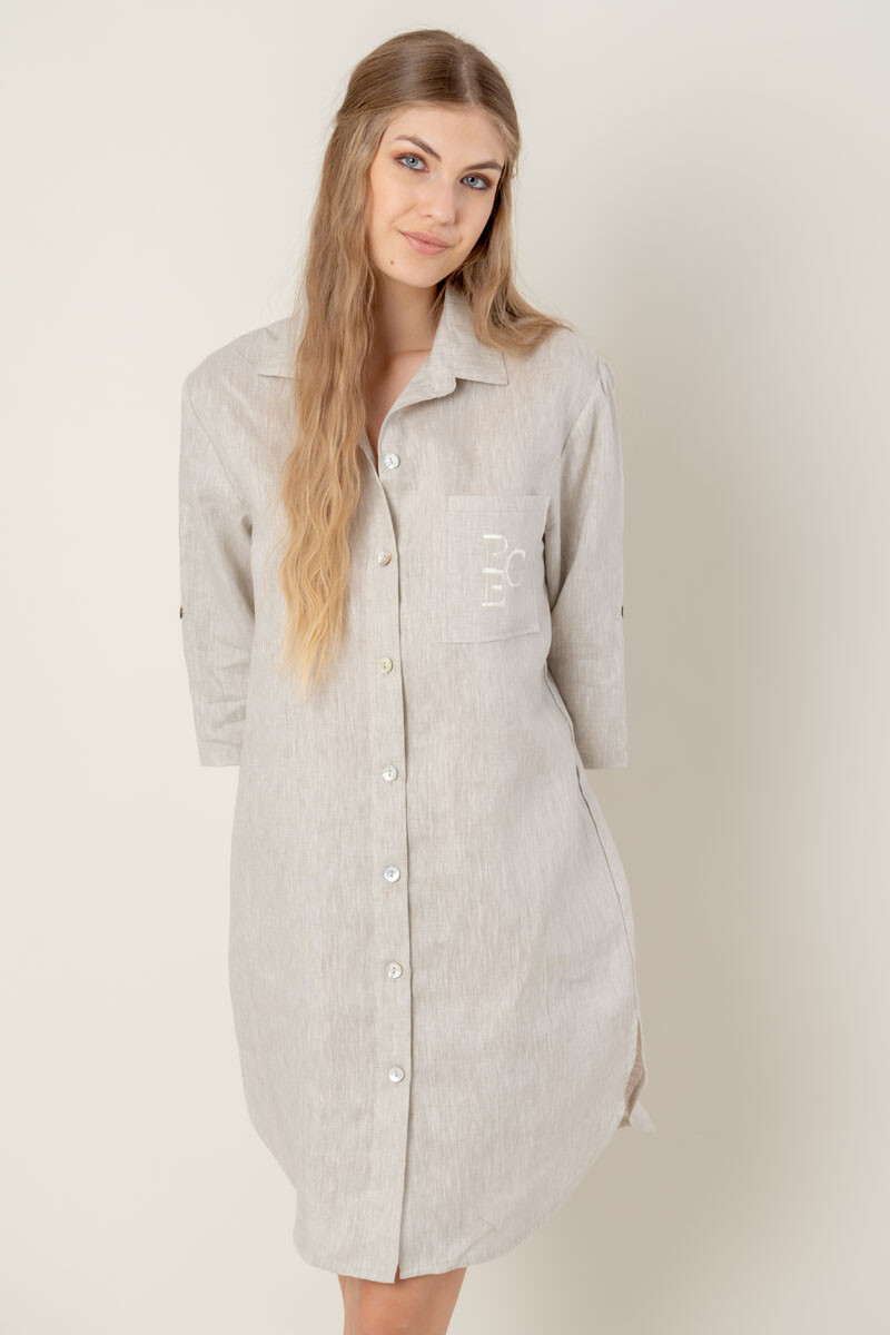 Vestido polonio - Beige 