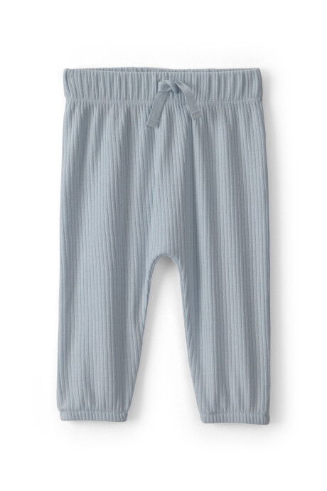 Set cuatro piezas de algodón, dos pantalones y dos bodies manga larga, azul y crema, diseño ballenas Sin color