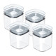 Set x4 Potes herméticos 150ml TRANSPARENTE