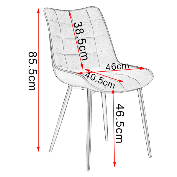 Juego De Sillas De Comedor Acolchonada En Terciopelo Set X 4 Unidades JUEGO DE SILLAS DE COMEDOR SET X4 BEIGE