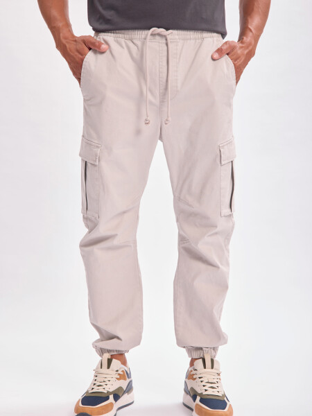Pantalón cargo jogger Gris Claro