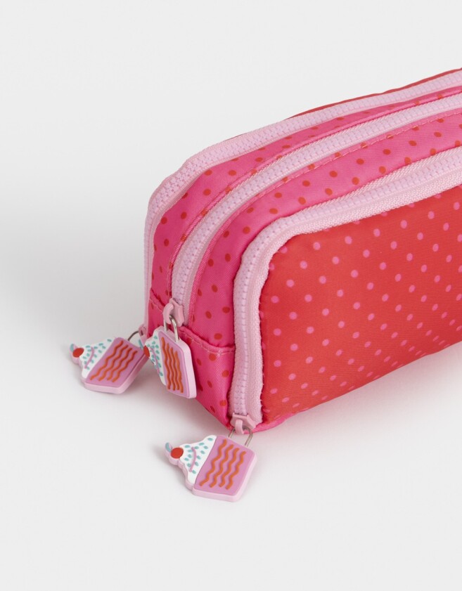 Cartucheras Con compartimentos Cartuchera Estampada - Rojo Medio