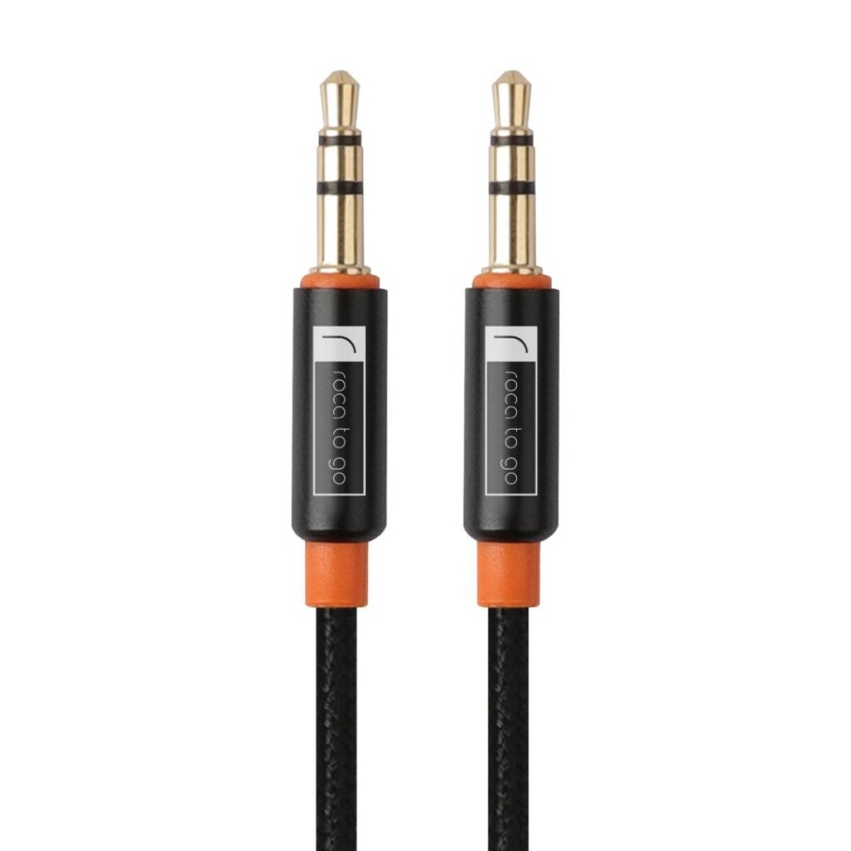 Cable Auxiliar Roca To Go 3.5Mm A 3.5Mm 1M Universo Binario - NEGRO-NARANJA 