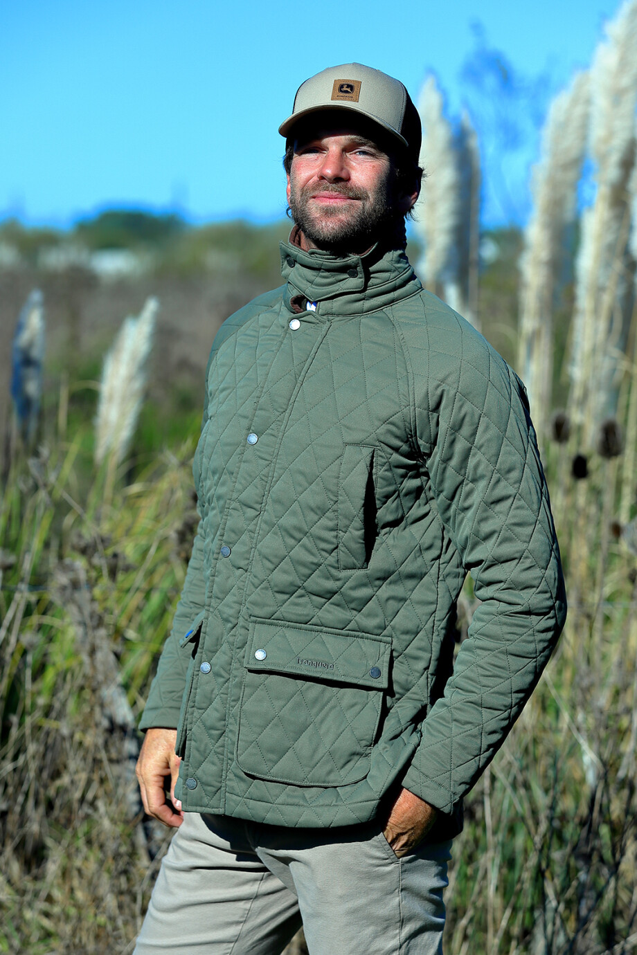Campera de Hombre Capitoneada Verde