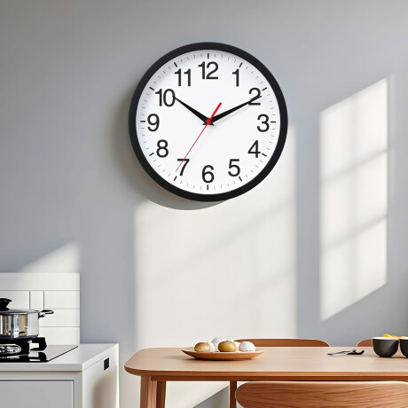 Reloj De Pared Clásico Práctico Funcional Negro
