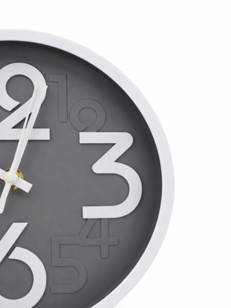 RELOJ DE MESA GRIS