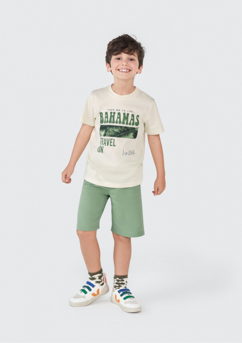 CAMISETA CON ESTAMPA - VERDE 