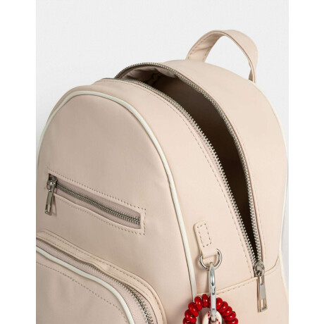 Mochila Cuerina Azul Blanco Crudo