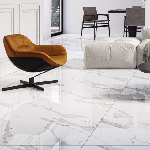 Semi Gres 62X119 Calacata Pulido GAMAS DE BEIGE
