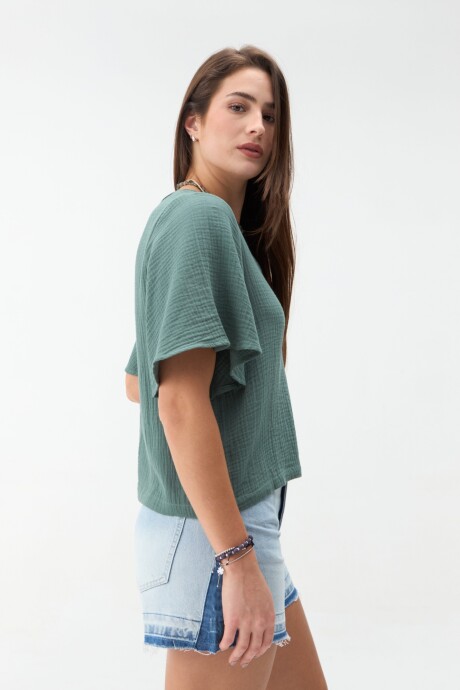BLUSA MANGA CORTA NIGELLA Verde
