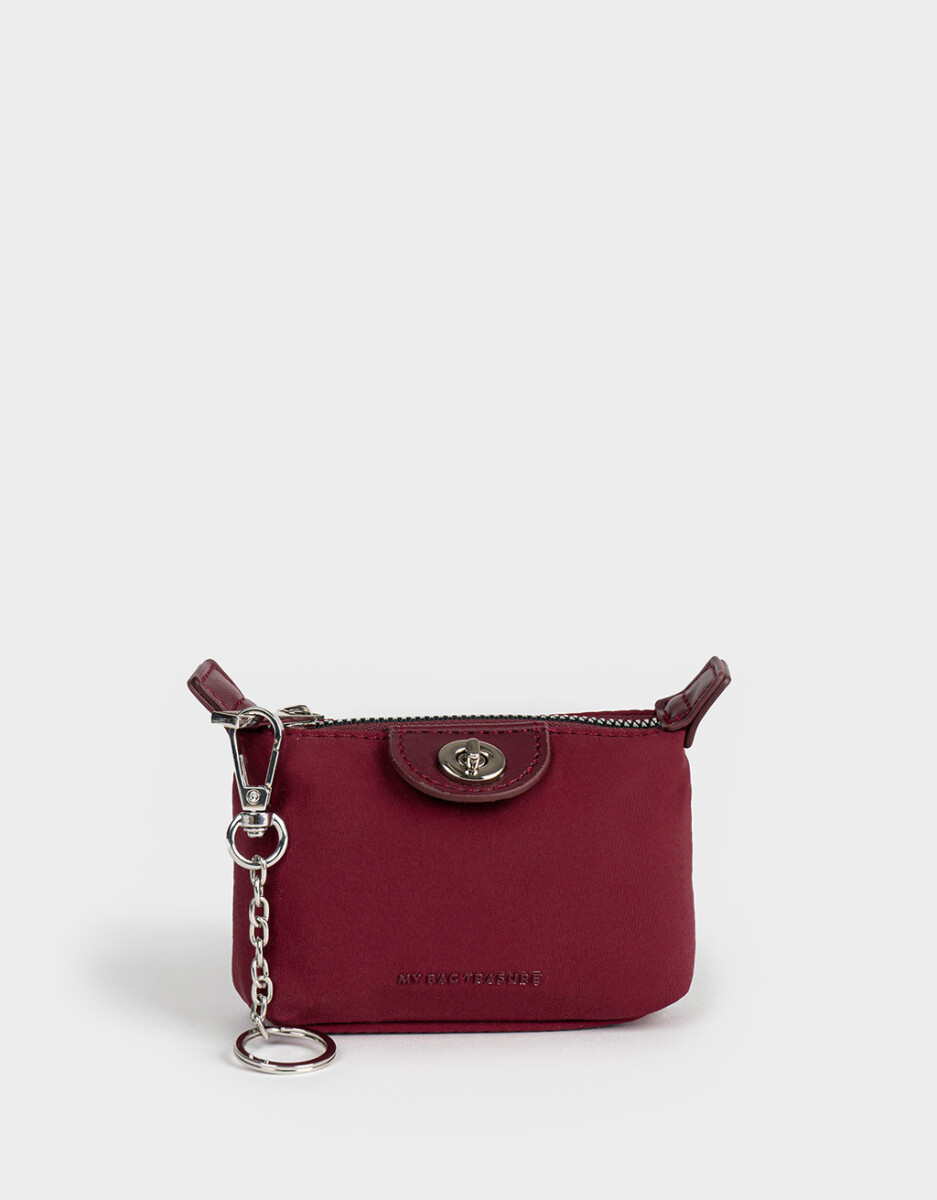 Monedero Con Solapa Burgundy 