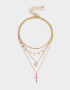 Collares Cortos Religioso Collares Cortos 4 Mix Cadenas - Dorado