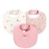Set x3 baberos carters conejita rosa