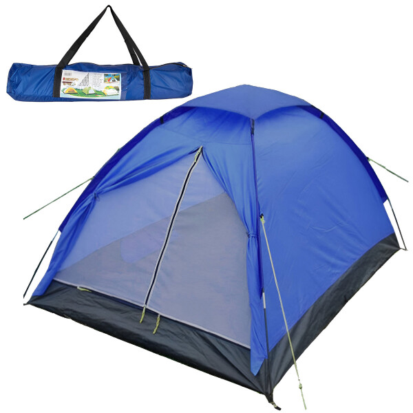 Carpa Camping Iglu Impermeable Mosquitero 2X2 Mts 2 Personas Color Azul