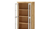 Cristalero 2 Puertas 1 Cajón Material Natural - Mari Blanco