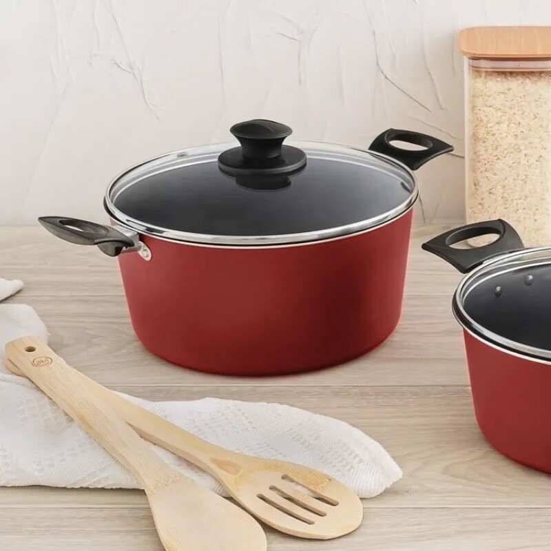 Olla C/Tapa Vidrio 20 Cms Just Cook OLLA C/TAPA VIDRIO 20 CMS JUST COOK