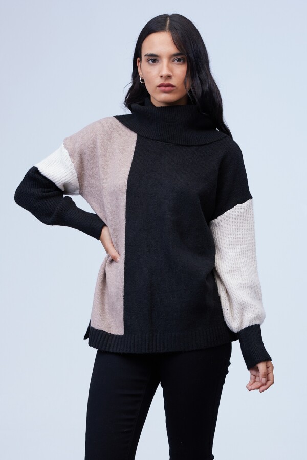 Buzo Colorblock MULTI/TOSTADO