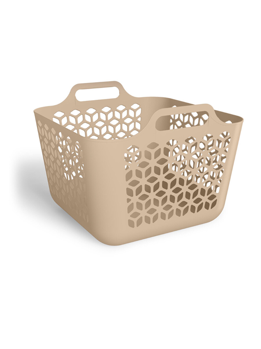 CESTO CALADO 30L - BEIGE 