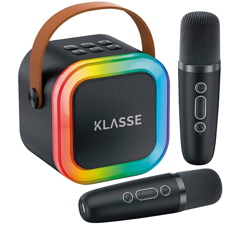 Parlante Bluetooth Klasse Karaoke | 2 micrófonos inalámbricos Parlante Bluetooth Klasse Karaoke | 2 micrófonos inalámbricos