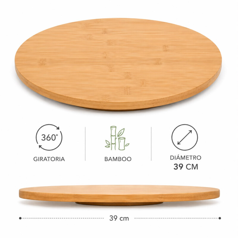 Tabla Giratoria 360° Bamboo Lady Susan Organizador Mesa Cocina Tabla Giratoria 360° Bamboo Lady Susan Organizador Mesa Cocina