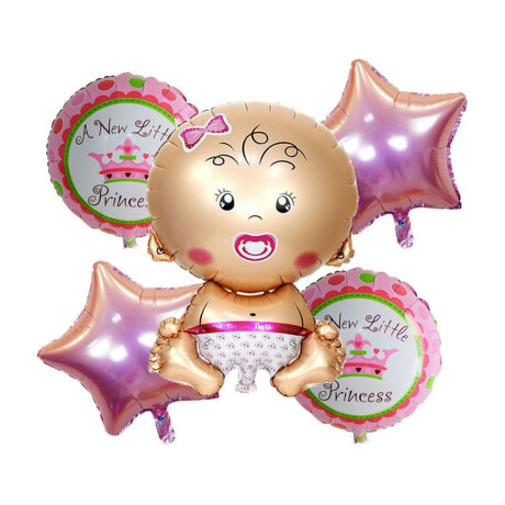 Globo de aluminio Happy Party Rosado