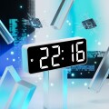 Reloj Digital Led A Pilas o USB Con Calendario y temperatura Blanco