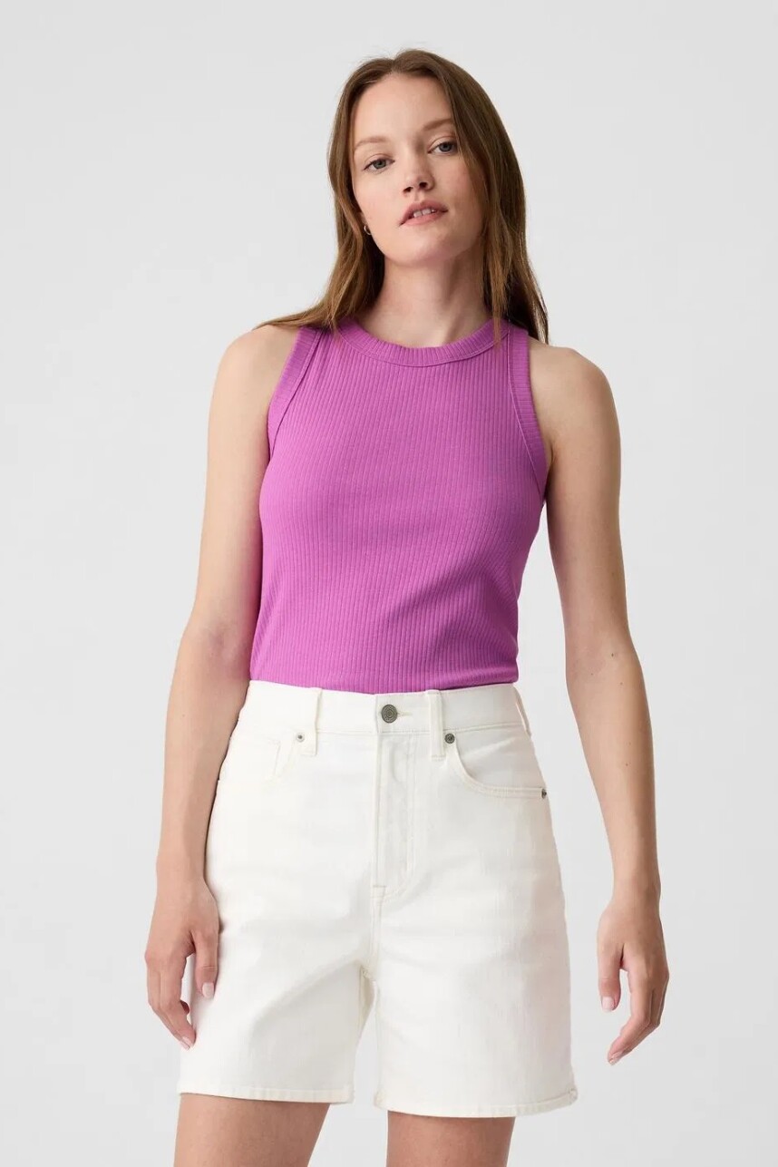 Musculosa Cuello Alto Mujer Budding Lilac