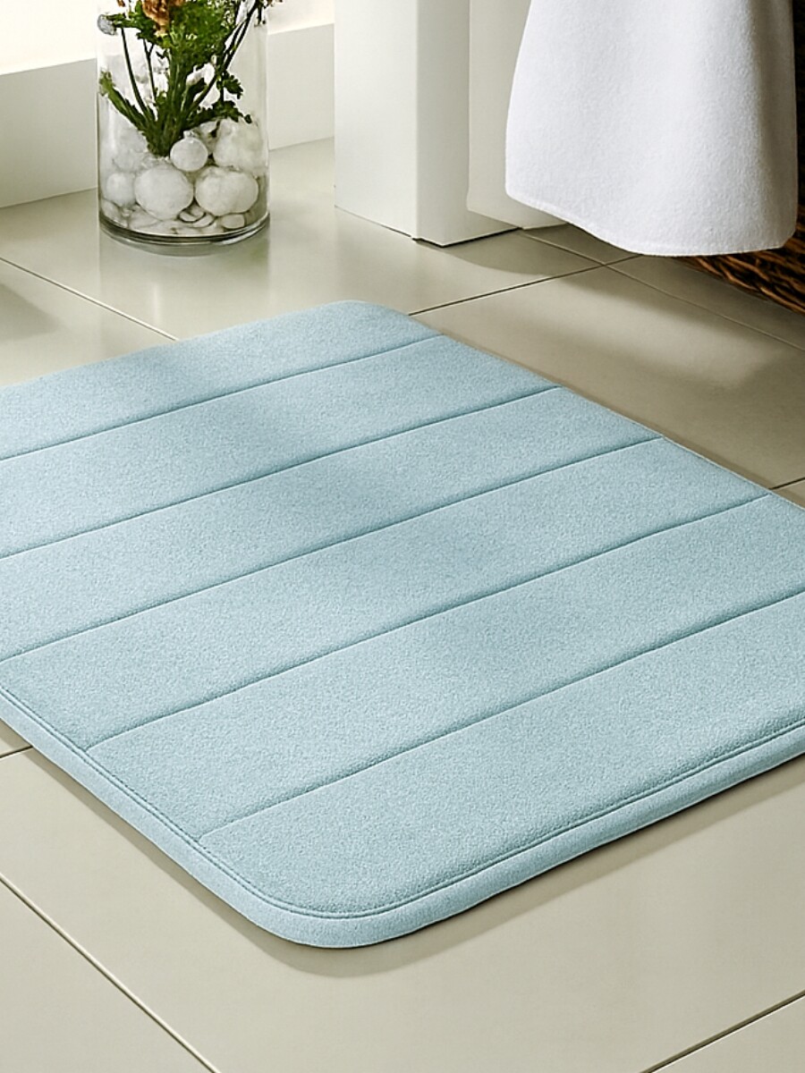 ALFOMBRAS DE BAÑO ACOLCHONADAS - azul claro 