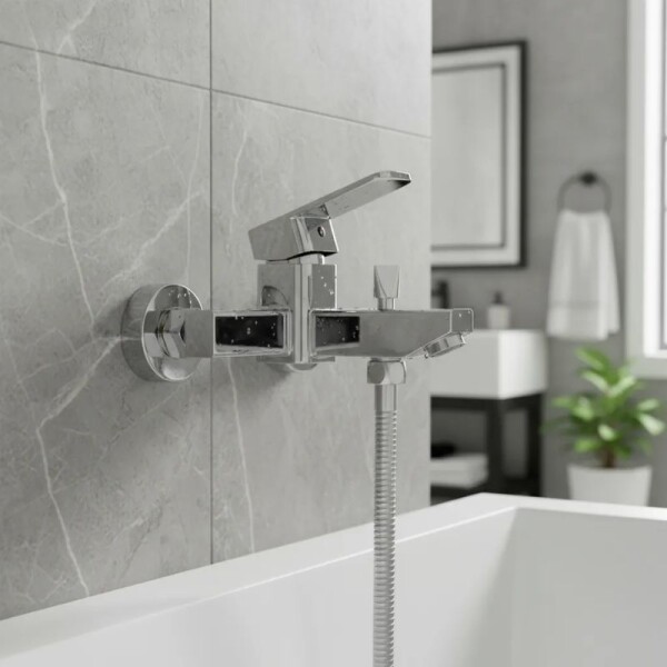 GRIFERIA DE DUCHA CON TRANSF ACERO INOX - CUADRADA GRIFERIA DE DUCHA CON TRANSF ACERO INOX - CUADRADA