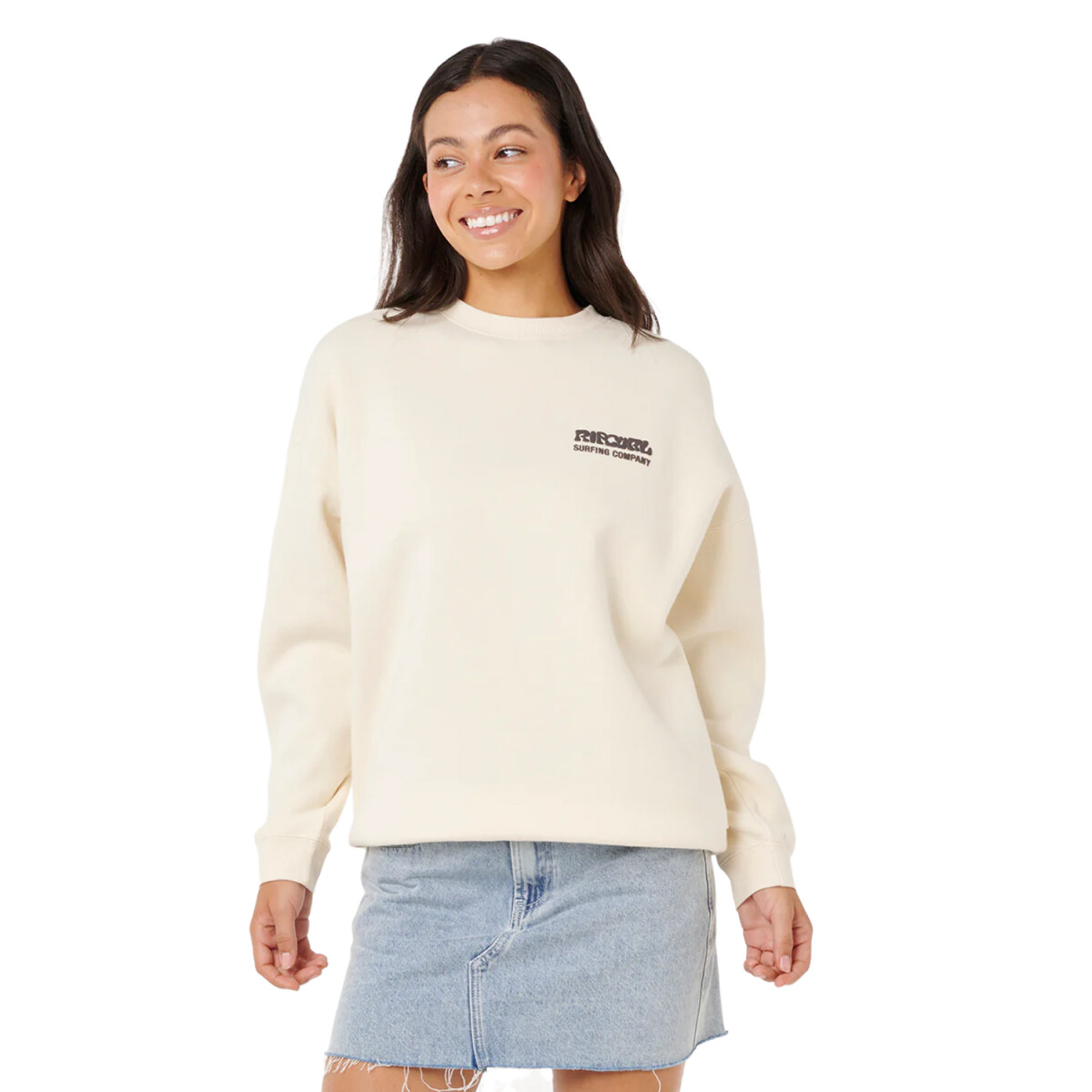 Buzo Rip Curl Surf Puff Inspired Crew - Beige 