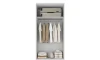 Ropero Americano PLUS 2 puertas + 2 Cajones - 100%MDF Blanco