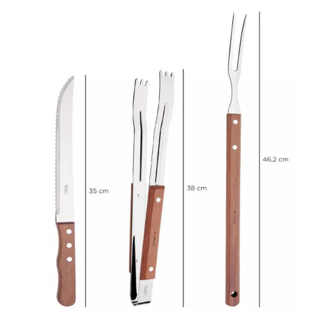 Set de 3 Utensilios para Parrilla Asado Di Solle Set de 3 Utensilios para Parrilla Asado Di Solle