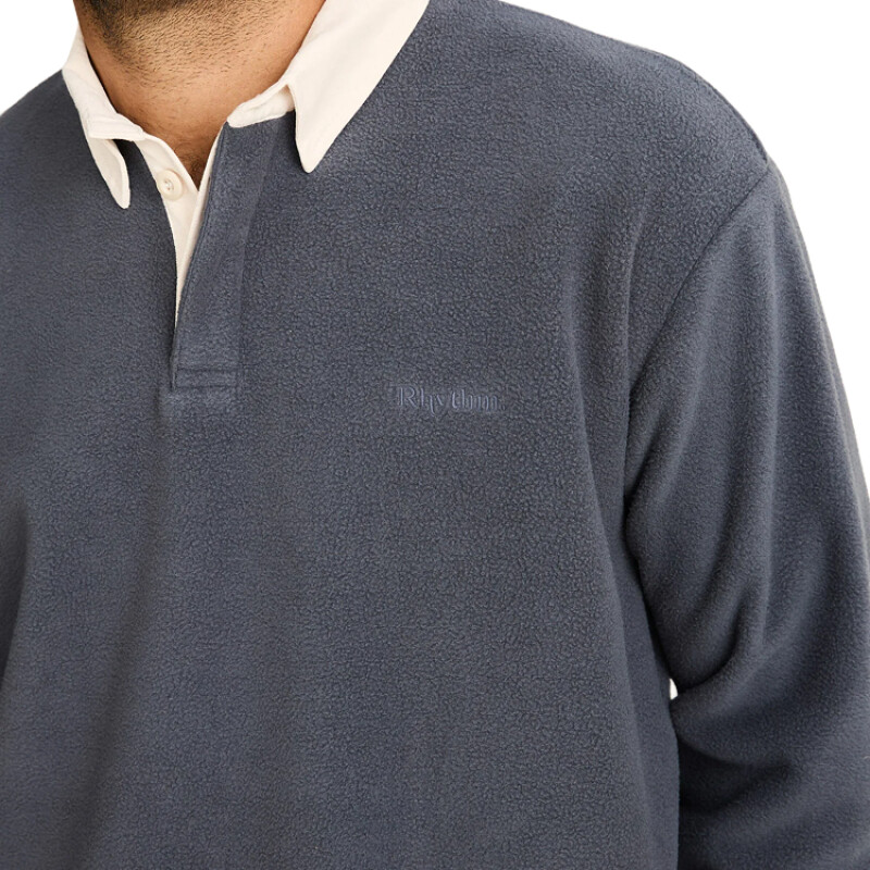 Buzo Rhythm Chasm Polo Fleece - Azul Buzo Rhythm Chasm Polo Fleece - Azul