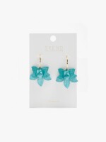 Aros Abiertos Con Maxi Flor azul